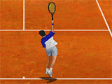 court du jeu de tennis - terre battue