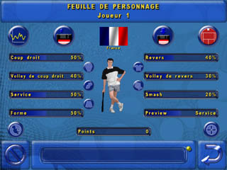 feuille de personnage dans le mode tournoi