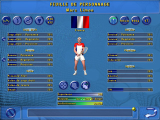 feuille de personnage dans le mode tournoi