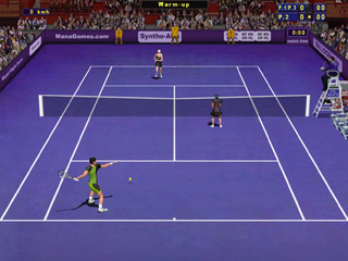 indoor synthetic tennis court (carpet)