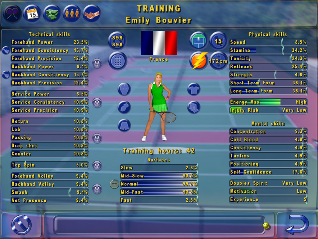 Tennis Manager Game