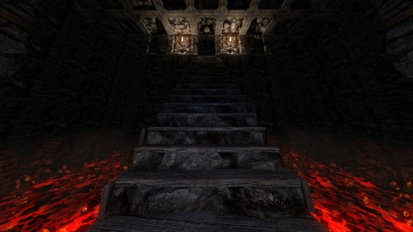 Stairs in Middle of Lava (screenshot by Logort)