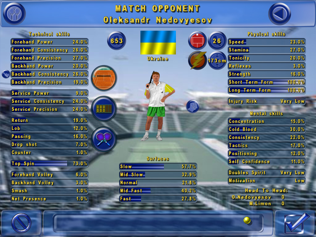 Tennis Manager Game